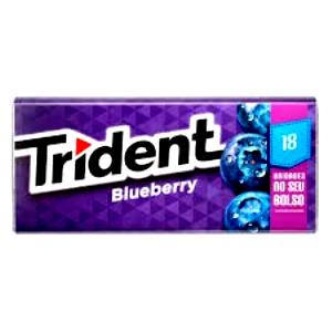 Quantas calorias em 1 1/2 unidades (3 g) Trident Blueberry?