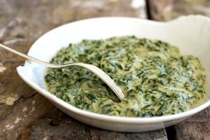 Quantas calorias em 1/2 colher de sopa (3,1 g) Creme De Espinafre?