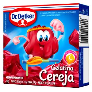 Quantas calorias em 1/2 colher de sopa Gelatina Cereja?