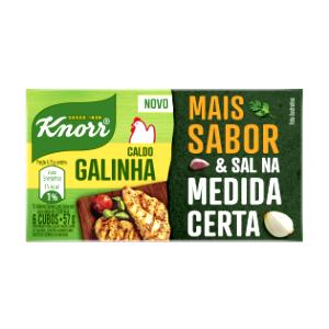 Quantas calorias em 1/2 cubo (4,75 g) Caldo de Galinha?