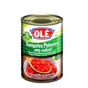 Quantas calorias em 1/2 xícara (130 g) Tomate Pelado em Cubos?