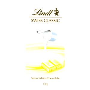 Quantas calorias em 1/4 barra (25 g) Swiss White Chocolate?