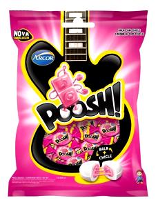 Quantas calorias em 1 bala (5 g) Bala Chiclete Poosh?