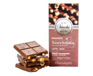 Quantas calorias em 1 barra (33 g) Chocolate Piemonte?