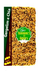Quantas calorias em 1 barrinha (16 g) Torrão de Gergelim?
