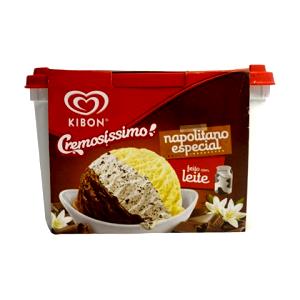 Quantas calorias em 1 bola (60 g) Sorvete Napolitano Diet?