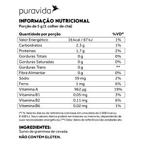 Quantas calorias em 1 colher de chá (5 g) Supergreen?