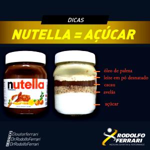 Quantas calorias em 1 colher de sopa (20 g) Nutella?