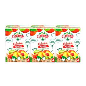 Quantas calorias em 1 Copo (200,0 Ml) Néctar Pêssego Clássico, Compal?