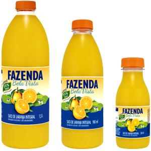 Quantas calorias em 1 copo (200 ml) Suco de Laranja da Fazenda?