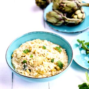 Quantas calorias em 1 Dose Risoto De Alcachofra?