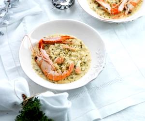 Quantas calorias em 1 Dose Risoto De Lagostins?