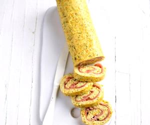 Quantas calorias em 1 Dose Torta De Legumes Recheada Com Presunto E Queijo?