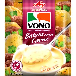 Quantas calorias em 1 envelope (17 g) Sopa Instantânea Batata com Carne?