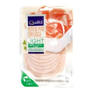 Quantas calorias em 1 fatia (12 g) Peito de Peru Light?