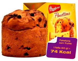 Quantas calorias em 1 fatia (50 g) Panettone?