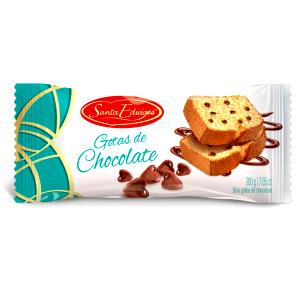 Quantas calorias em 1 fatia (60 g) Bolo Gotas Sabor Chocolate?