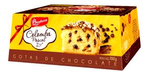 Quantas calorias em 1 fatia (60 g) Chocolomba Gotas de Chocolate?