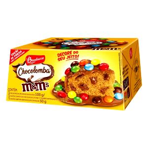 Quantas calorias em 1 fatia (60 g) Chocolomba M&M