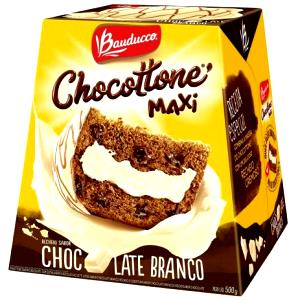 Quantas calorias em 1 fatia (80 g) Chocottone Maxi Chocolate Branco?