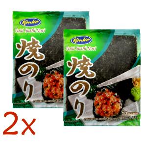 Quantas calorias em 1 folha (2,5 g) Alga Marinha Desidratada Nori?