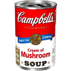 Quantas calorias em 1 Lata (305,0 G) Sopa de carne e cogumelos?