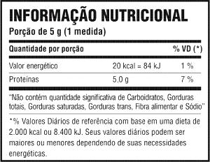 Quantas calorias em 1 medida (5 g) L-Glutamina?