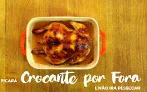 Quantas calorias em 1 Oz, Com Ossos (Produto Após Cozinhado, Ossos E Pele Removidos) Frango no Forno, Grelhado ou Assado (Pele Não Consumida)?