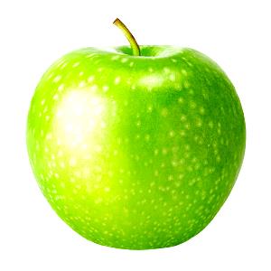 Quantas calorias em 1 Oz, Com Pele, Produto Maçãs Granny Smith?