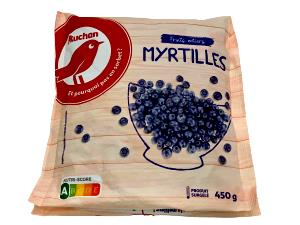 Quantas calorias em 1 Oz Mirtilos (Adocicado, Congelado)?