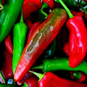 Quantas calorias em 1 Oz Pimentas Chili Verdes?