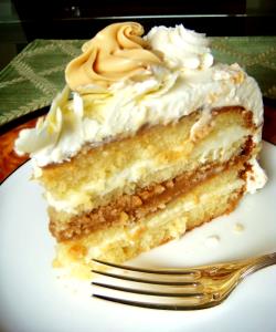 Quantas calorias em 1 Pedaço (1/12 De 23 Cm De Diâmetro) Bolo Branco (sem Cobertura Glacé)?