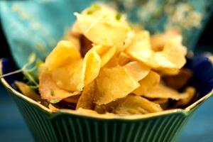 Quantas calorias em 1 Pedaço (1,7 G) Chips de mandioca?