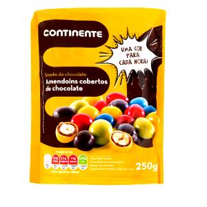 Quantas calorias em 1 Pedaço (4,0 G) Amendoins, cobertos com chocolate?
