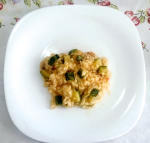 Quantas calorias em 1 porção (110 g) Risoto de Abobrinha?