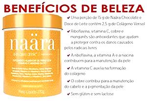 Quantas calorias em 1 porção (15 g) Naara Skin Care Drink?
