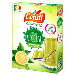 Quantas calorias em 1 porção (2,3 g) Gelatina Chá Verde e Limão?