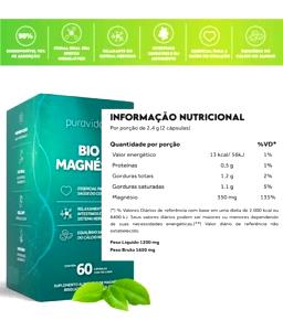 Quantas calorias em 1 porção (2,4 g) Bio Magnésio?