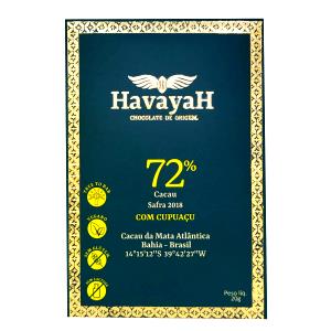 Quantas calorias em 1 porção (20 g) Chocolate 72% Cacau?