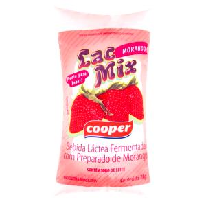 Quantas calorias em 1 porção (200 g) Lac Mix Morango?