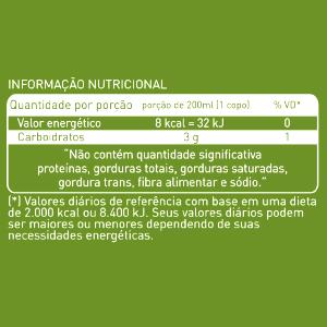 Quantas calorias em 1 porção (200 ml) Capim Limão Chá?