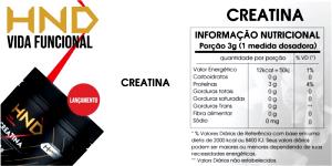 Quantas calorias em 1 porção (3 g) Creatina HND?