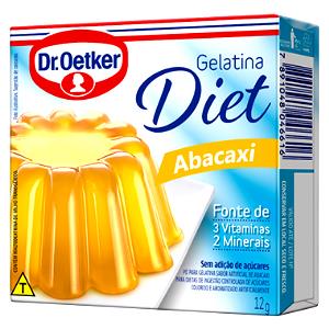 Quantas calorias em 1 porção (3 g) Gelatina Diet Abacaxi?