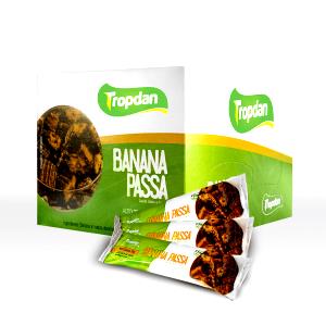 Quantas calorias em 1 porção (50 g) Banana Passas?