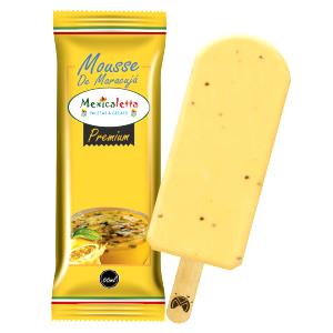 Quantas calorias em 1 porção (62 g) Picolé Mousse de Maracujá?