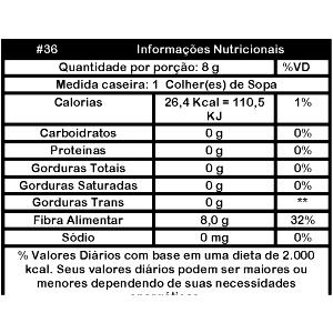 Quantas calorias em 1 porção (8 g) Fibra de Maça?