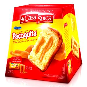 Quantas calorias em 1 porção (80 g) Panetone Sabor Paçoca?
