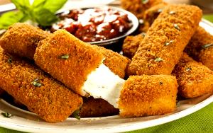 Quantas calorias em 1 porção Mozzarella Sticks?