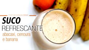 Quantas calorias em 1 Porção Abacaxi banana e cenoura suco natural (néctar) sem açúcar?
