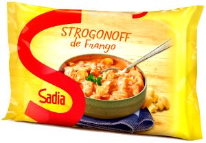 Quantas calorias em 1 Porção Strogonoff frango congelado Sadia?